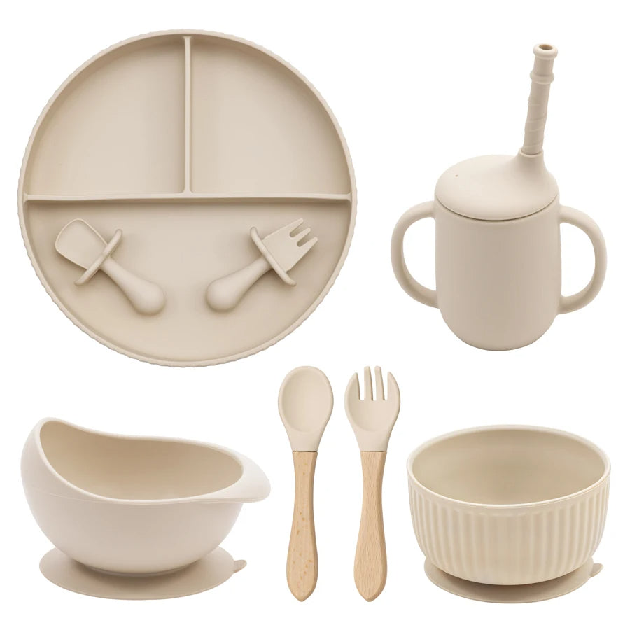 BPA-Free Silicone Baby Feeding Plate & Bowl Set