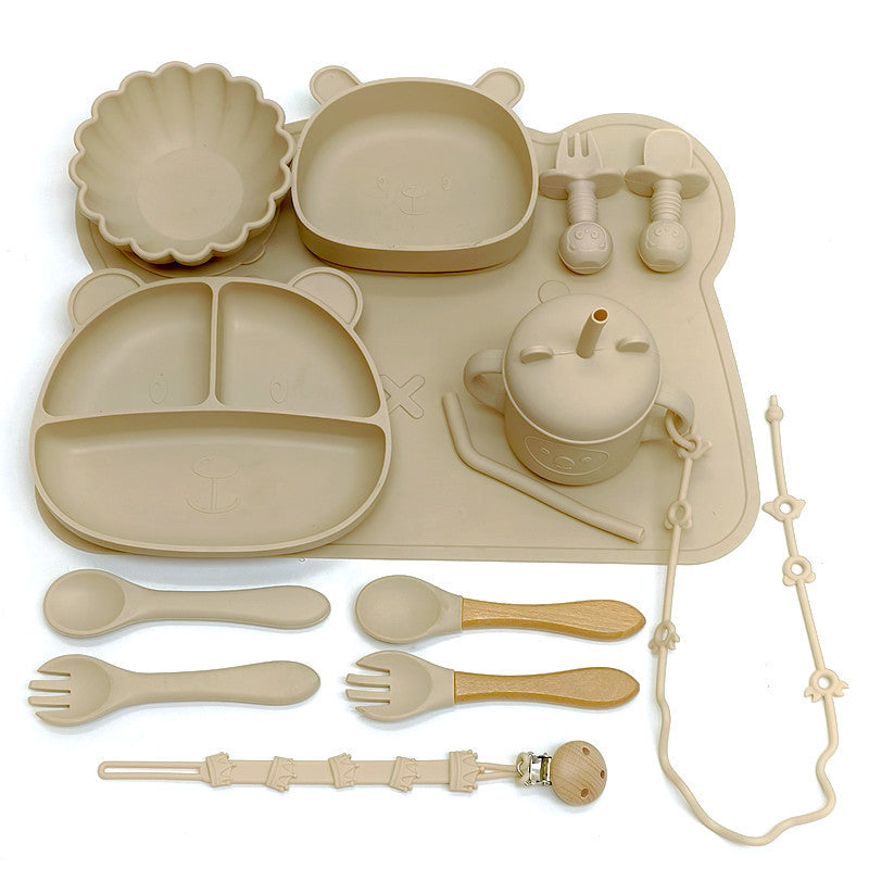 Silicone Baby Feeding Bowl and Spoon Set