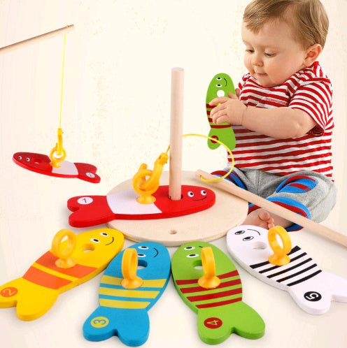 Wooden Educational Fishing Toy for Toddlers