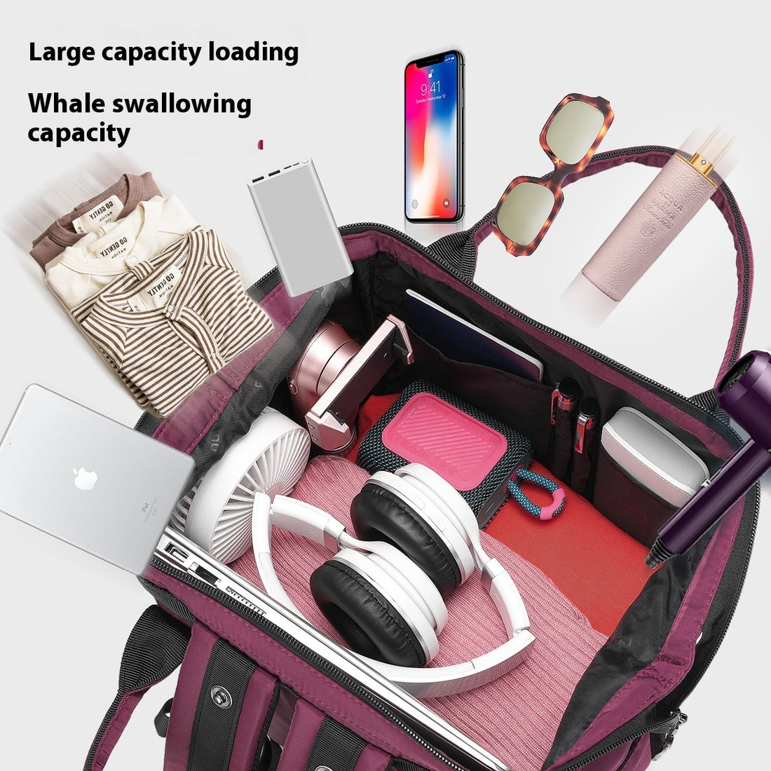 Large Capacity Portable Baby Diaper Backpack Bag