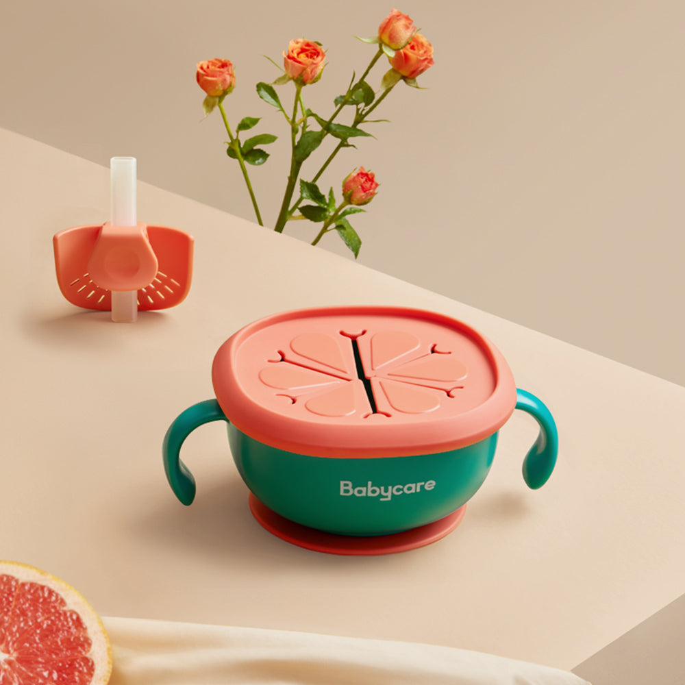 Baby Feeding Snack Soup Bowl with Straw