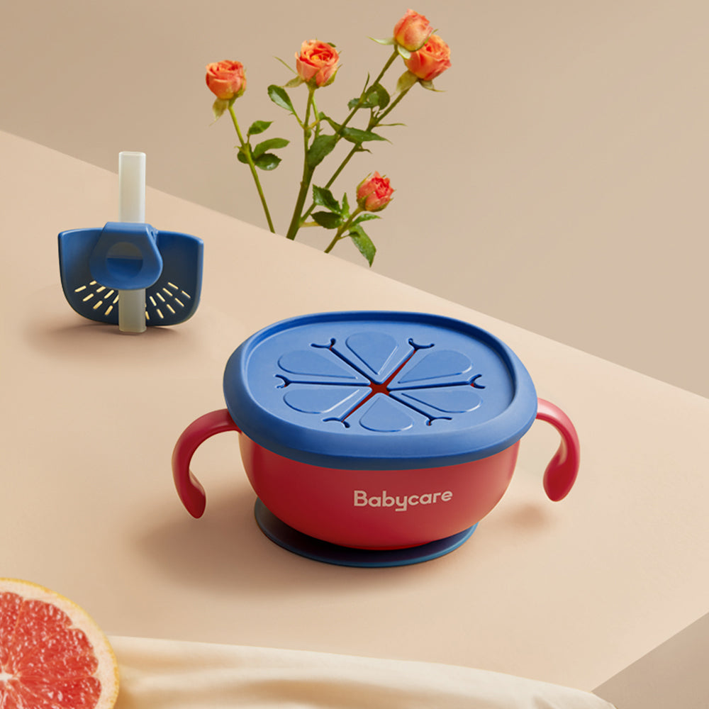 Baby Feeding Snack Soup Bowl with Straw