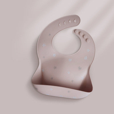Waterproof Silicone Baby Feeding Bib with Pocket