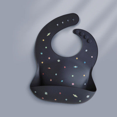 Waterproof Silicone Baby Feeding Bib with Pocket