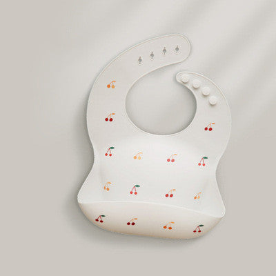 Waterproof Silicone Baby Feeding Bib with Pocket