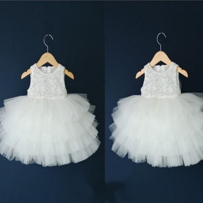 Baby Girl White Gauze Princess Dress