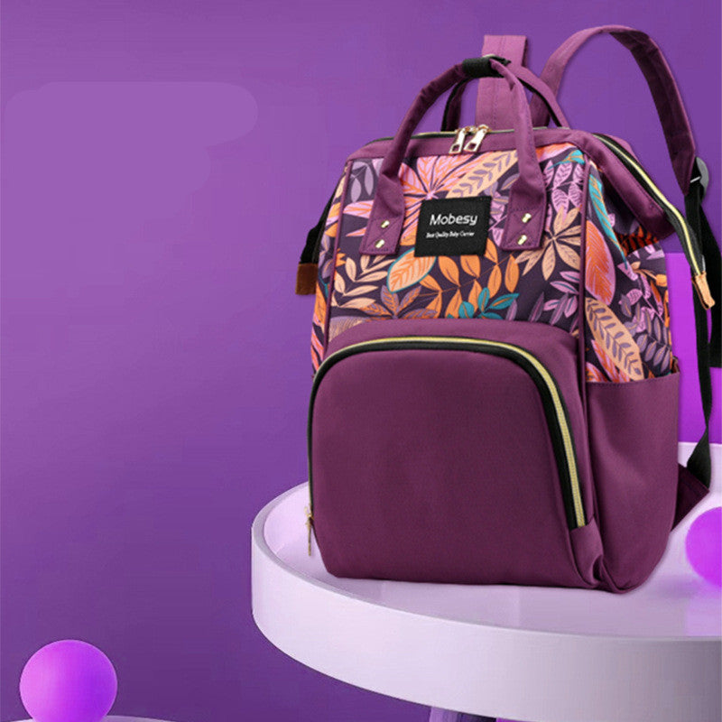 Multifunctional Baby Diaper Backpack Bottle Storage Bag