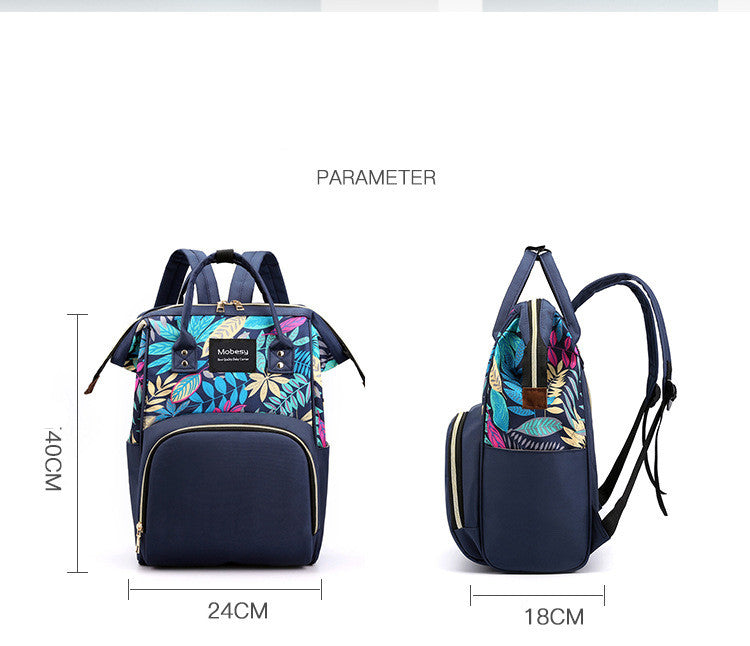 Multifunctional Baby Diaper Backpack Bottle Storage Bag