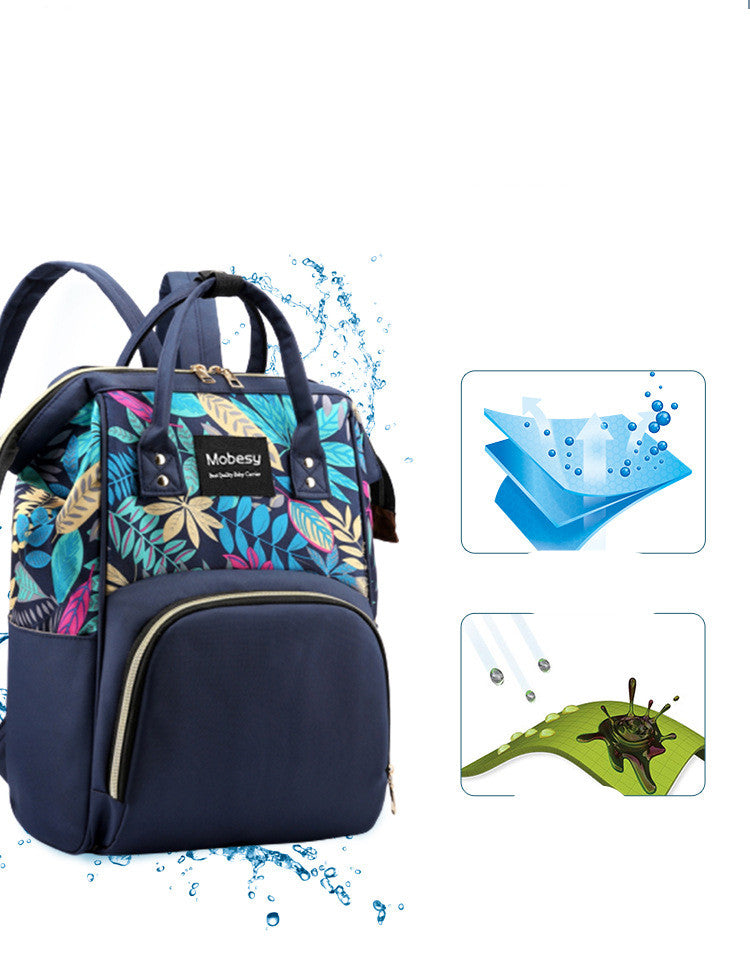 Multifunctional Baby Diaper Backpack Bottle Storage Bag