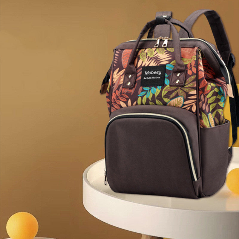 Multifunctional Baby Diaper Backpack Bottle Storage Bag