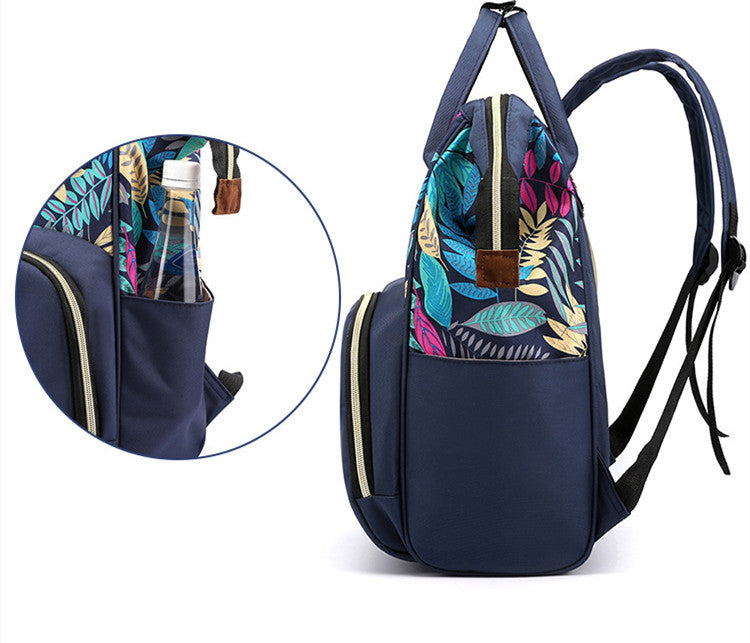 Multifunctional Baby Diaper Backpack Bottle Storage Bag