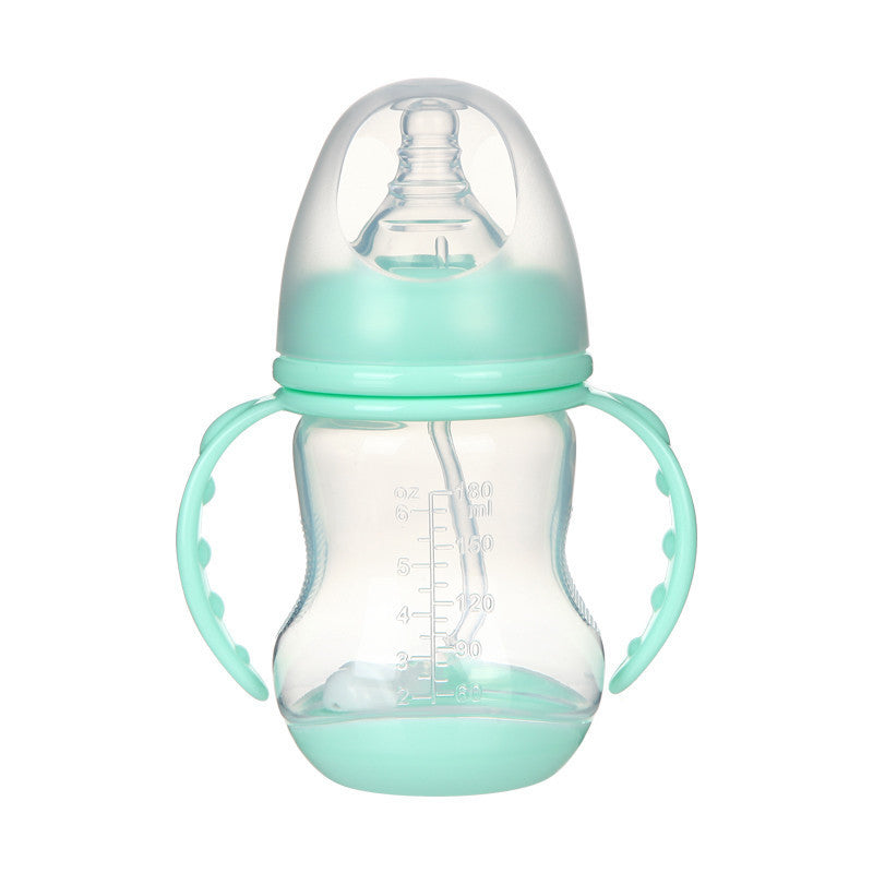 Wide Caliber Anti-Colic Baby Bottle with Straw