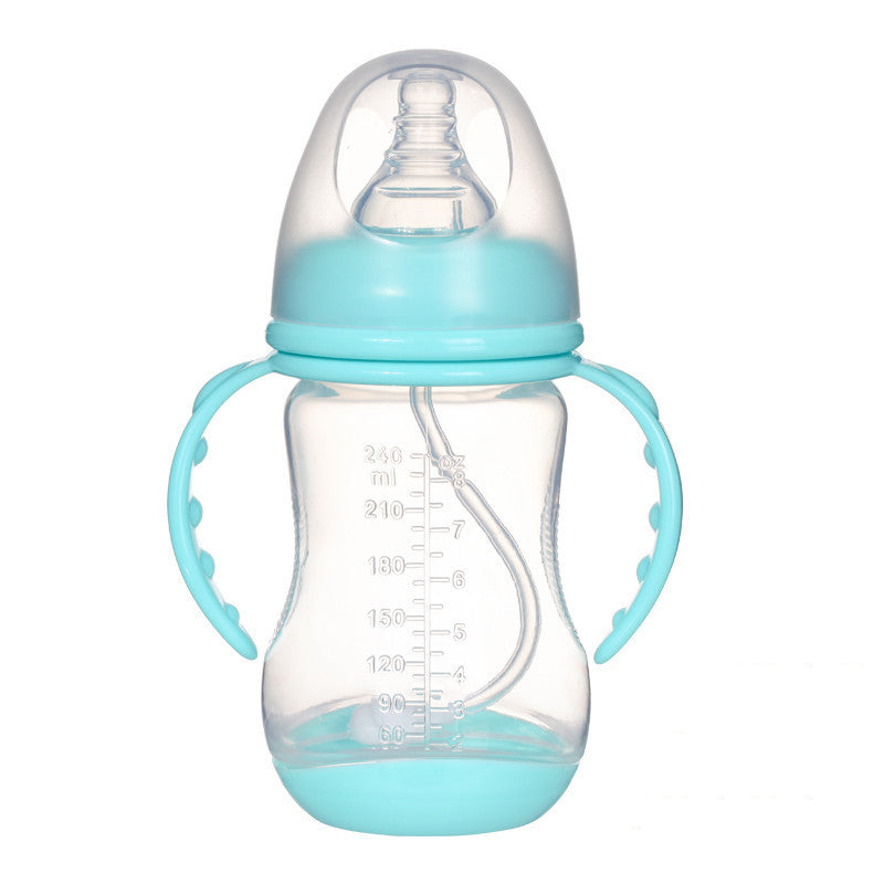 Wide Caliber Anti-Colic Baby Bottle with Straw
