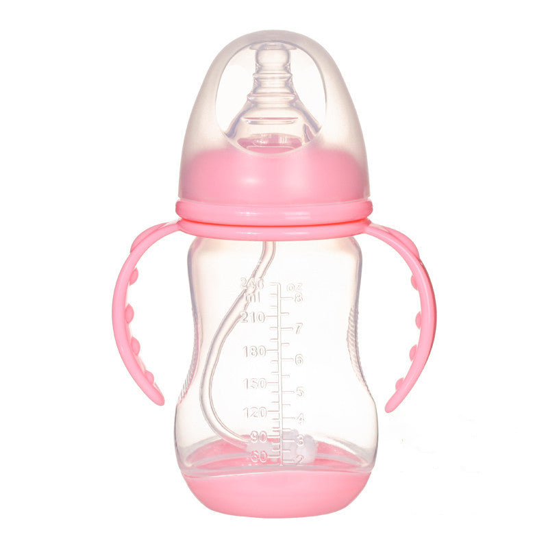 Wide Caliber Anti-Colic Baby Bottle with Straw