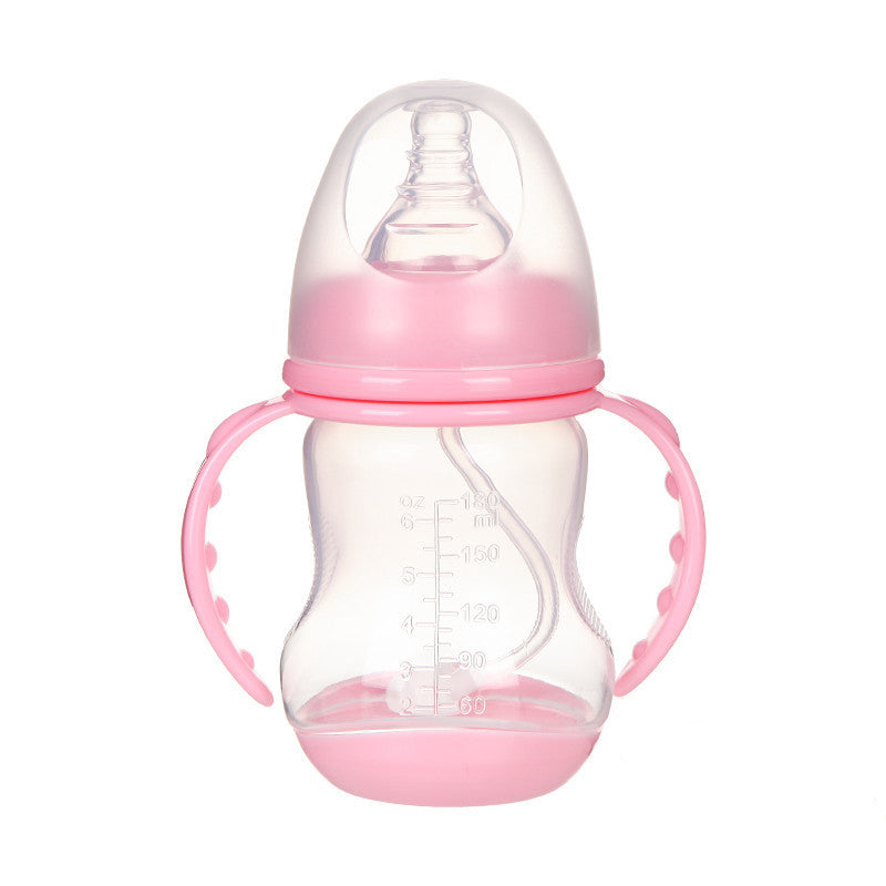 Wide Caliber Anti-Colic Baby Bottle with Straw