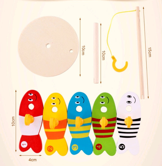 Wooden Educational Fishing Toy for Toddlers