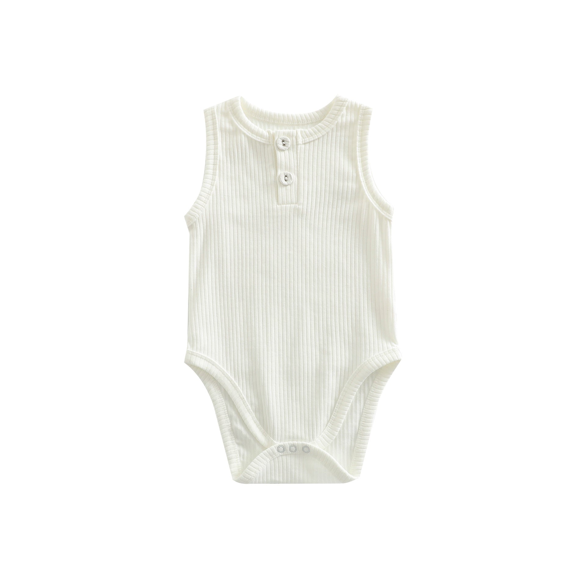 Sunken Stripe Vest Baby Pure Cotton Rompers