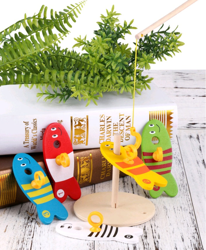 Wooden Educational Fishing Toy for Toddlers