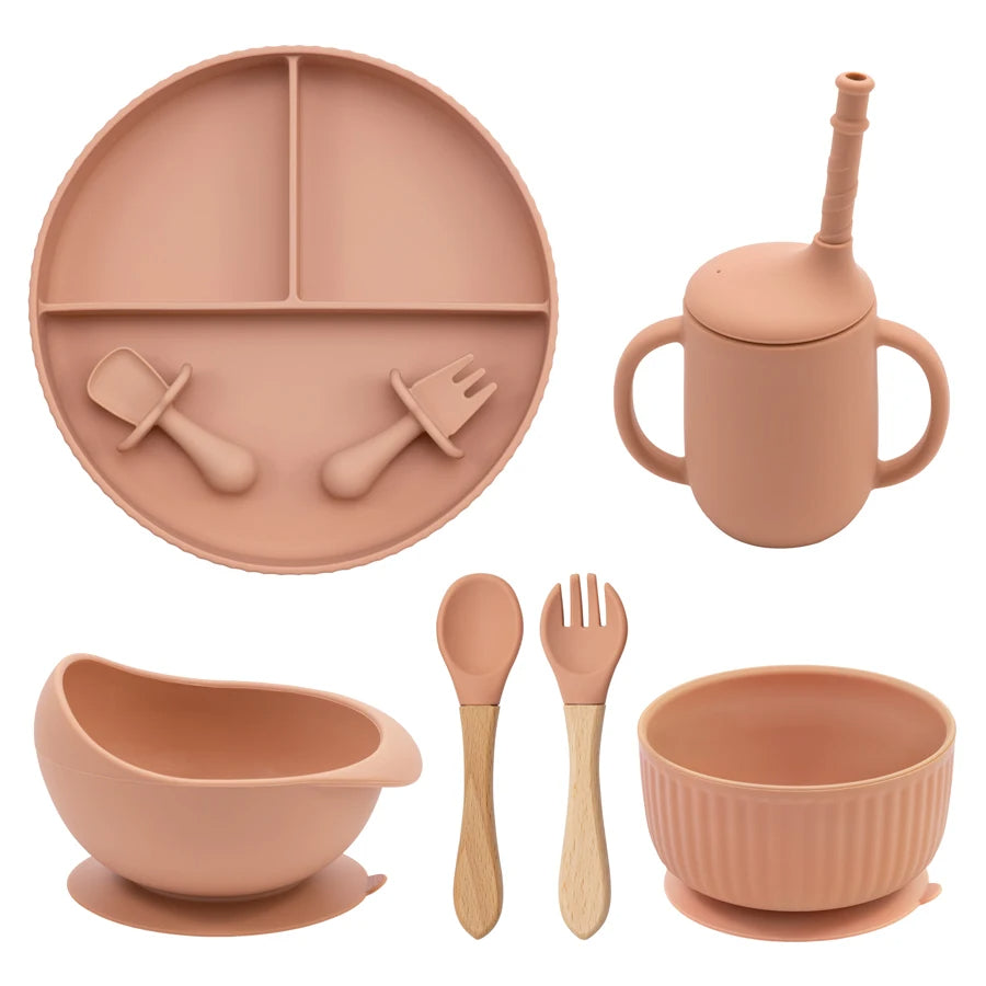 BPA-Free Silicone Baby Feeding Plate & Bowl Set