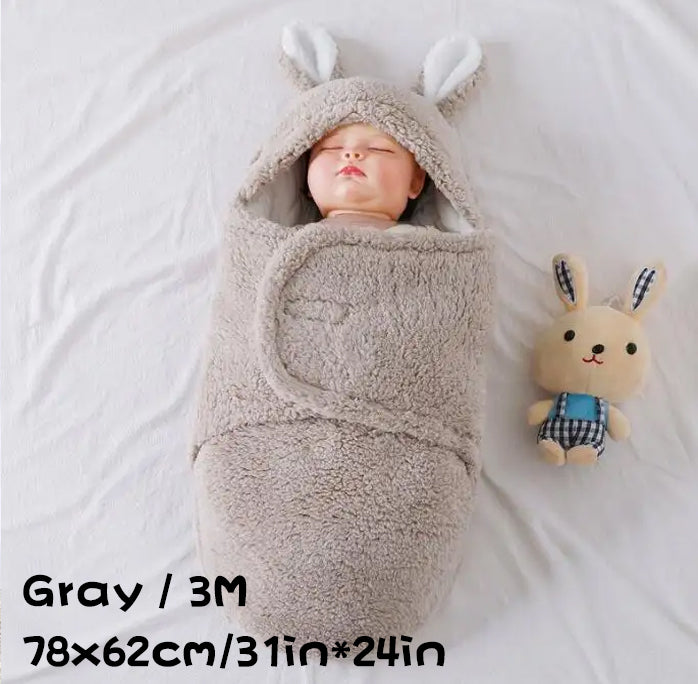 Soft Fleece Newborn Swaddle Sleeping Bag Blanket