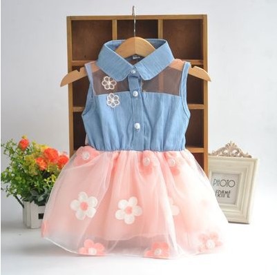 Baby Girl Summer Denim Princess Dress
