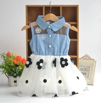 Baby Girl Summer Denim Princess Dress