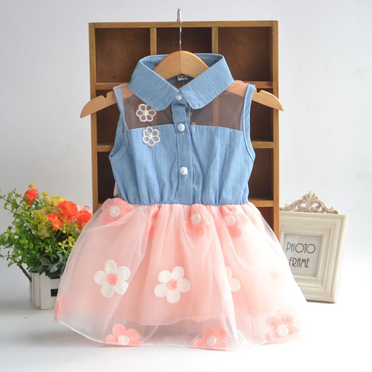 Baby Girl Summer Denim Princess Dress