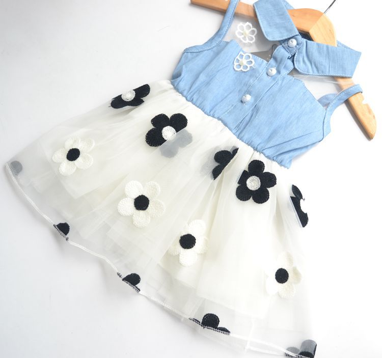 Baby Girl Summer Denim Princess Dress