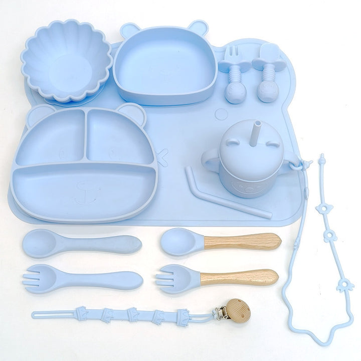 Silicone Baby Feeding Bowl and Spoon Set