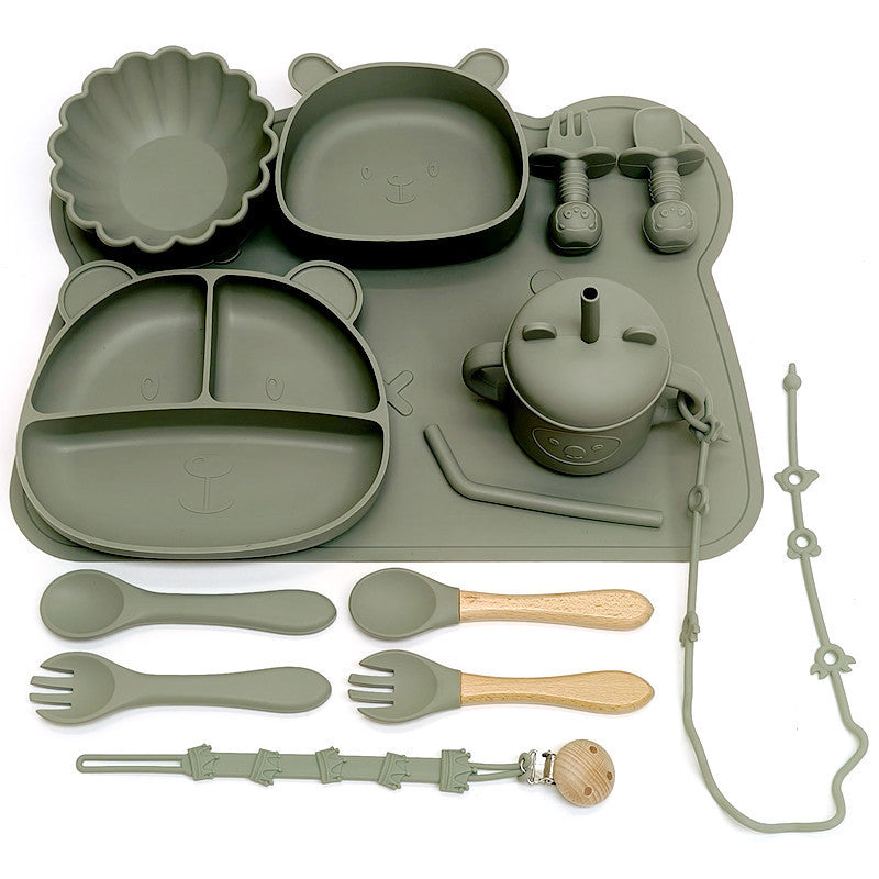 Silicone Baby Feeding Bowl and Spoon Set