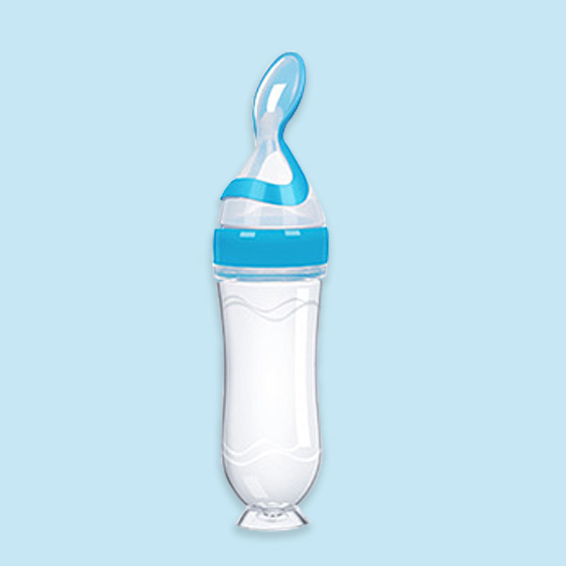 Silicone Baby Squeeze Rice Paste Feeding Bottle