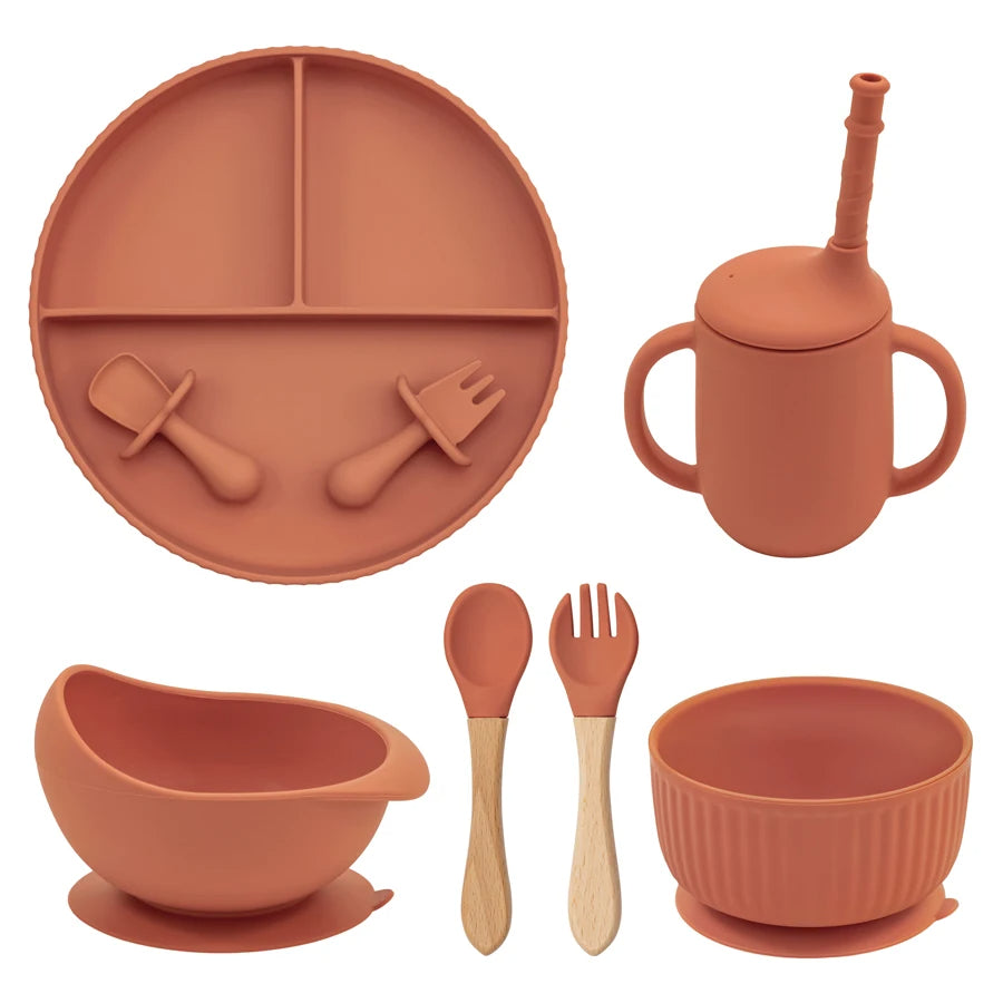 BPA-Free Silicone Baby Feeding Plate & Bowl Set