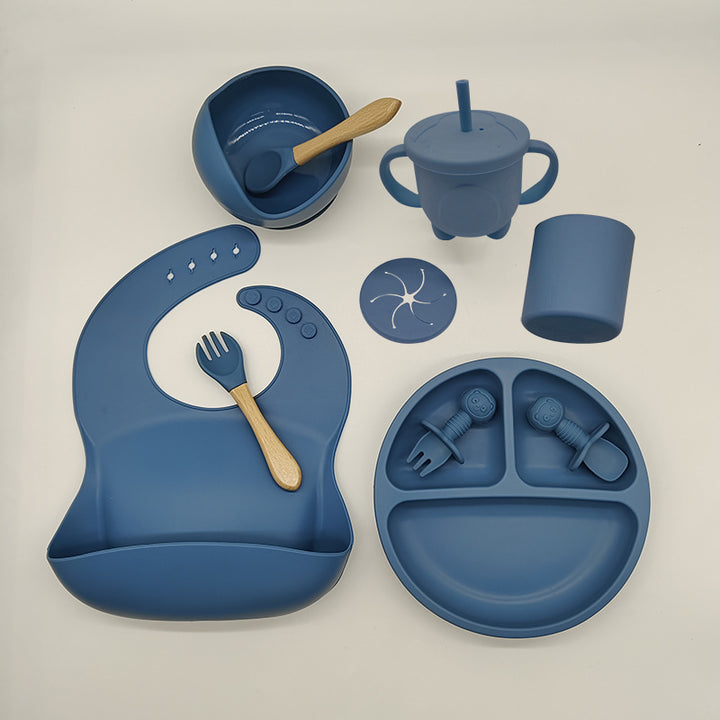Silicone Baby Feeding Tableware for Learning Meals