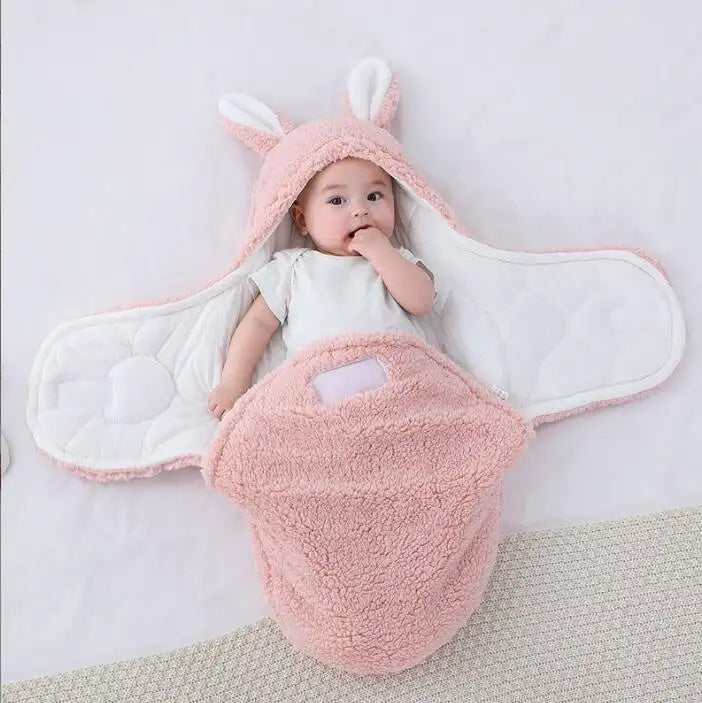Soft Fleece Newborn Swaddle Sleeping Bag Blanket