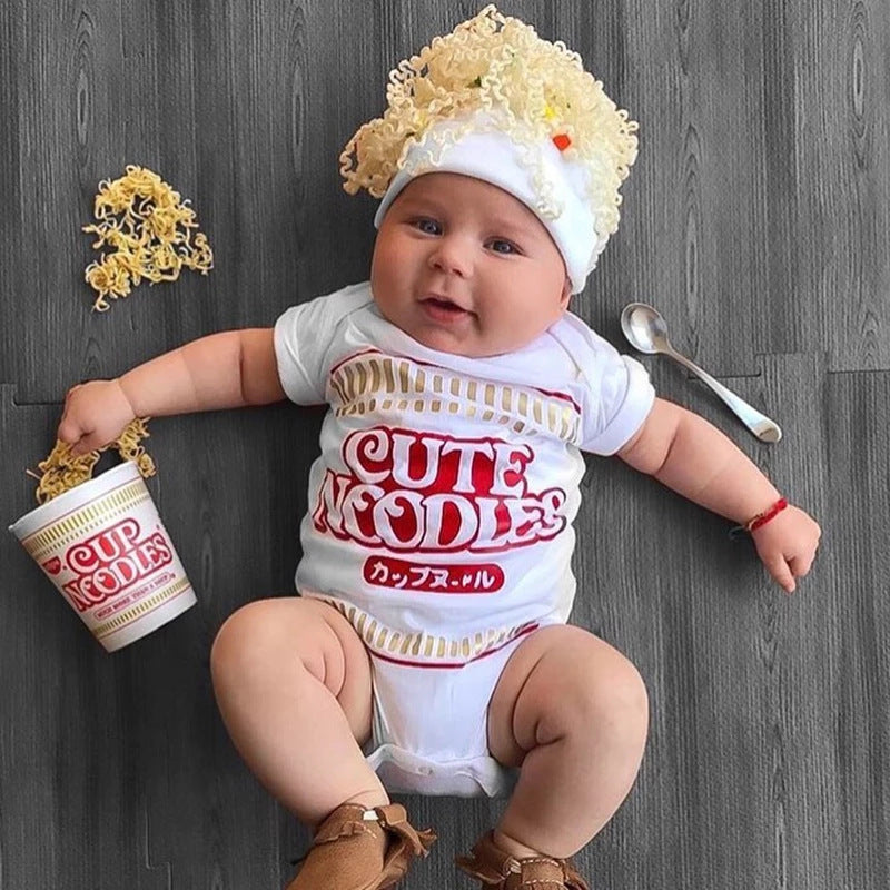 CUTE NOODLES Triangle Rompers