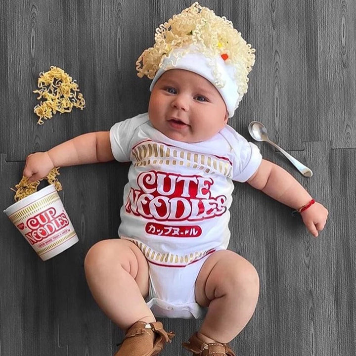 CUTE NOODLES Triangle Rompers