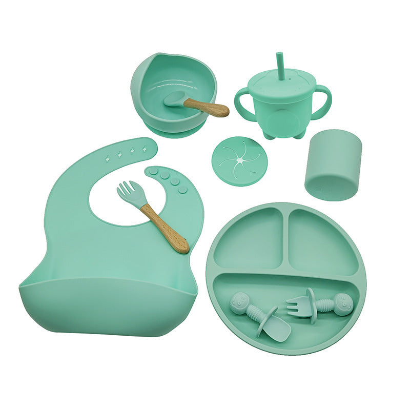 Silicone Baby Feeding Tableware for Learning Meals