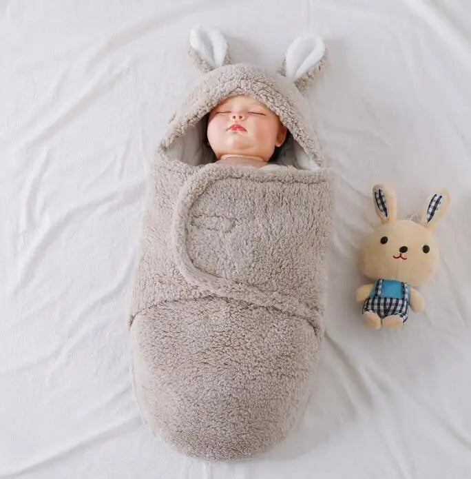 Soft Fleece Newborn Swaddle Sleeping Bag Blanket