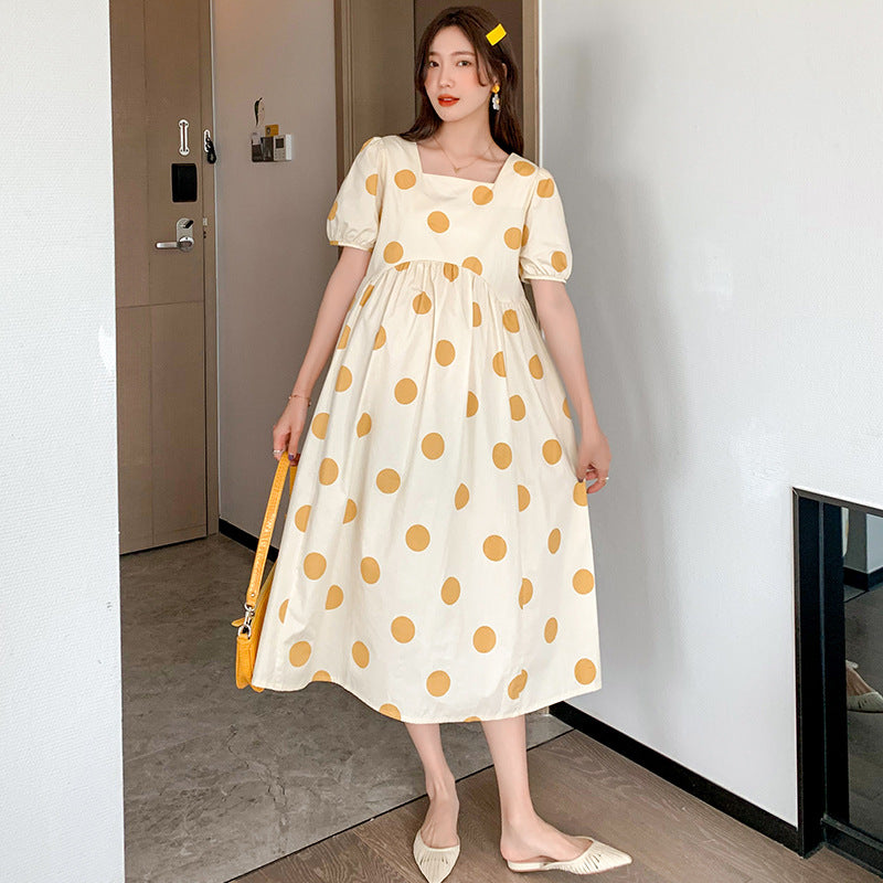 Summer Fashion Maternity Polka Dot Dress
