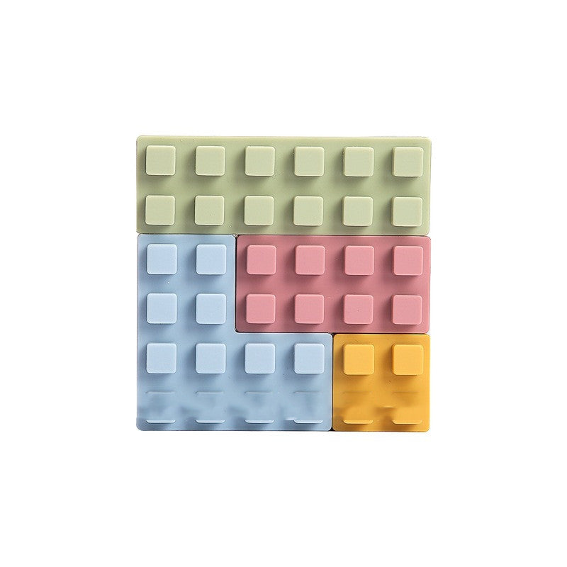 Baby Soft Silicone Large Particle Building Blocks Assembled Educational Toys