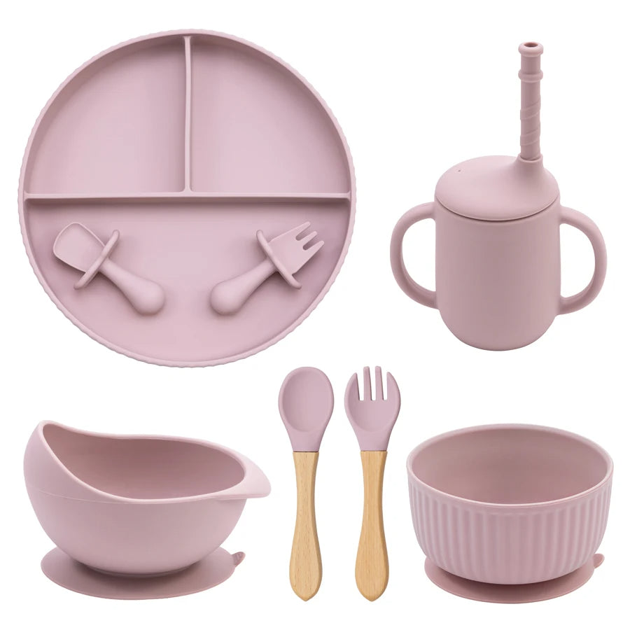 BPA-Free Silicone Baby Feeding Plate & Bowl Set