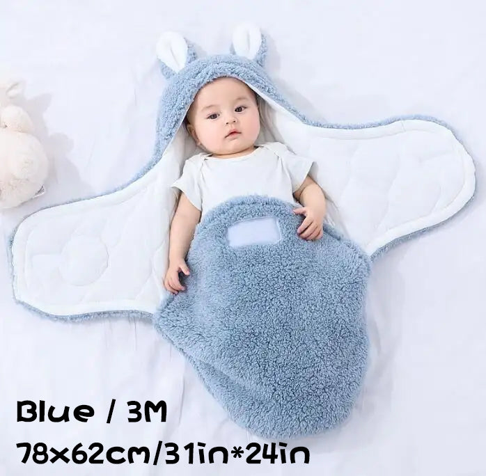 Soft Fleece Newborn Swaddle Sleeping Bag Blanket