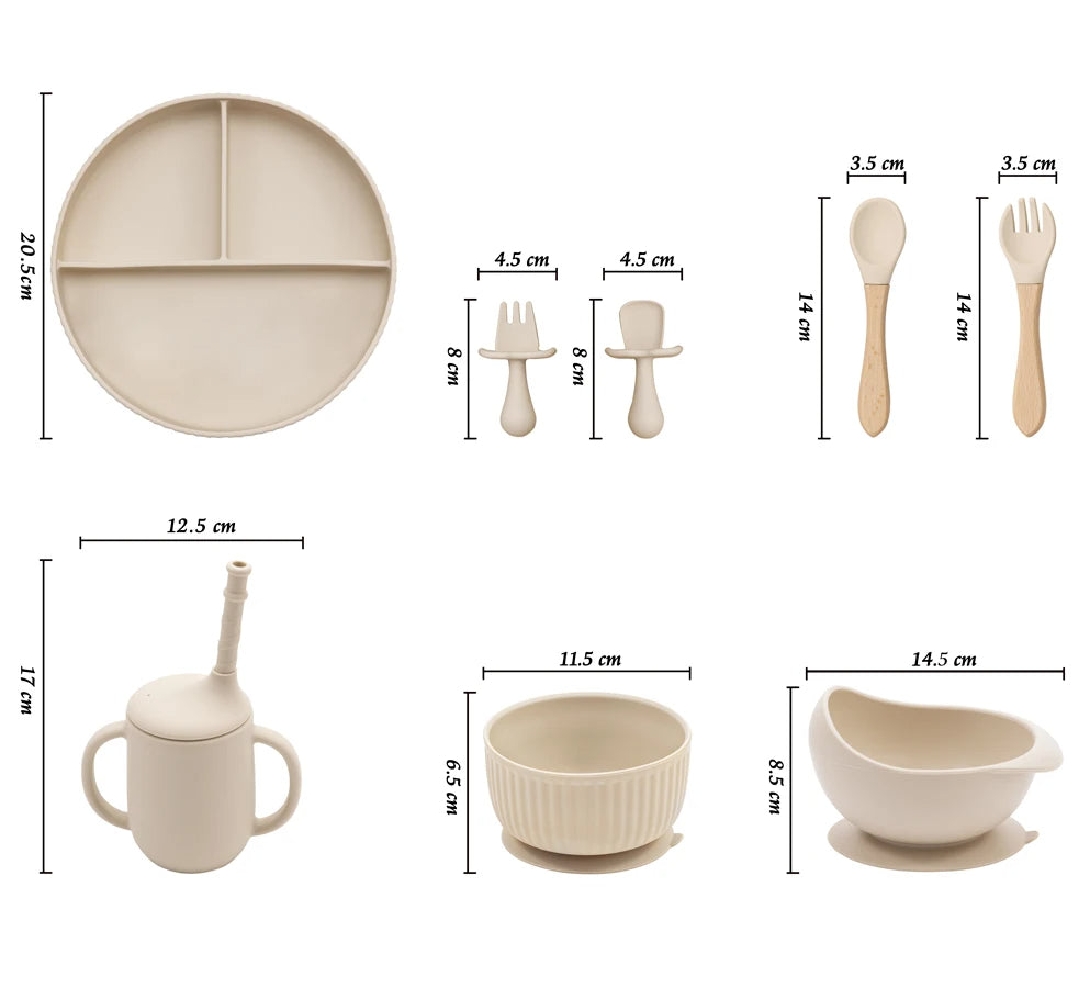 BPA-Free Silicone Baby Feeding Plate & Bowl Set