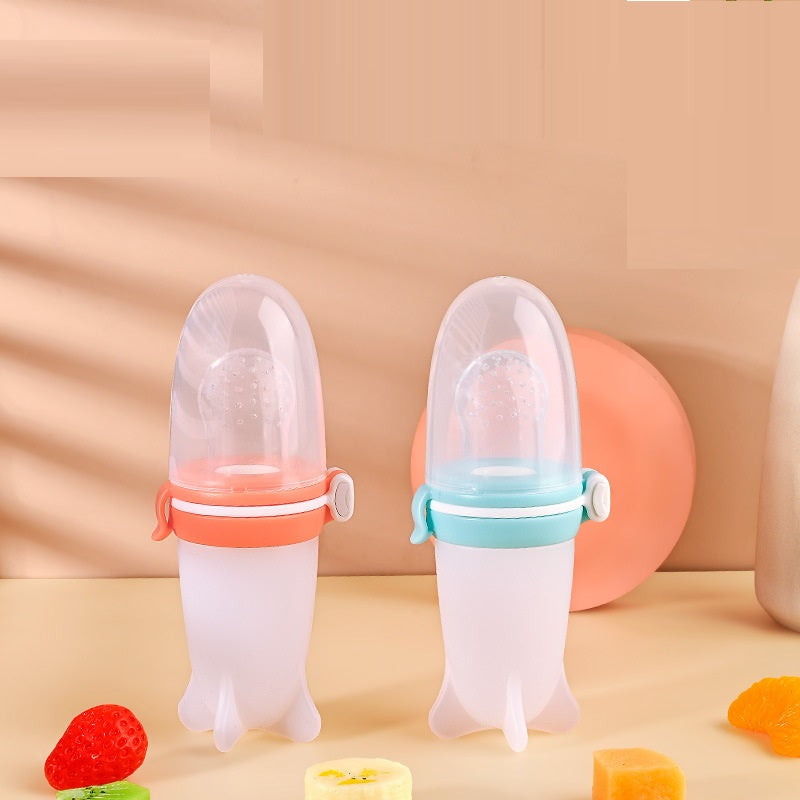 Silicone Baby Squeeze Feeding Bowl & Bottle Set