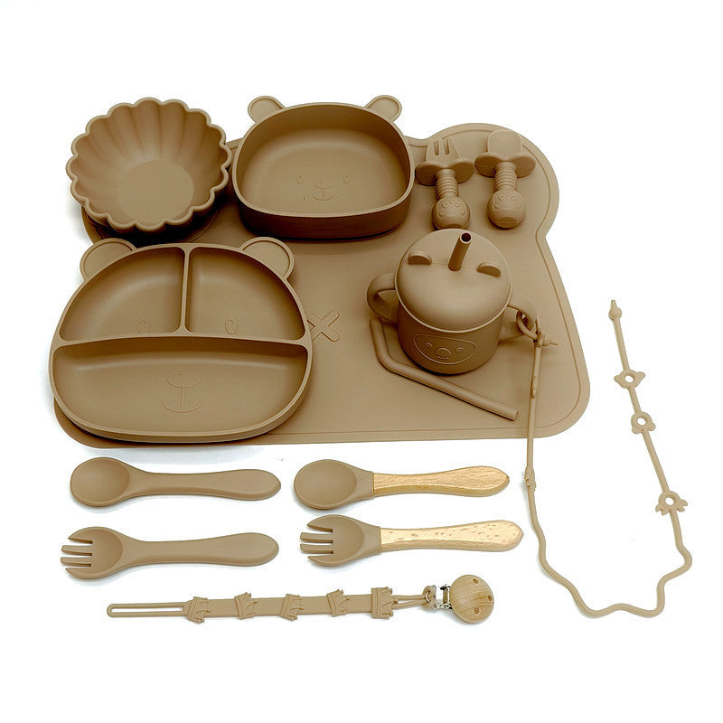 Silicone Baby Feeding Bowl and Spoon Set