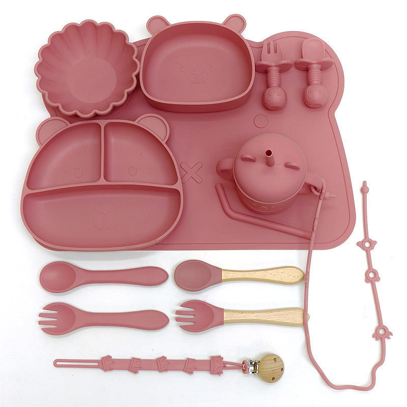 Silicone Baby Feeding Bowl and Spoon Set