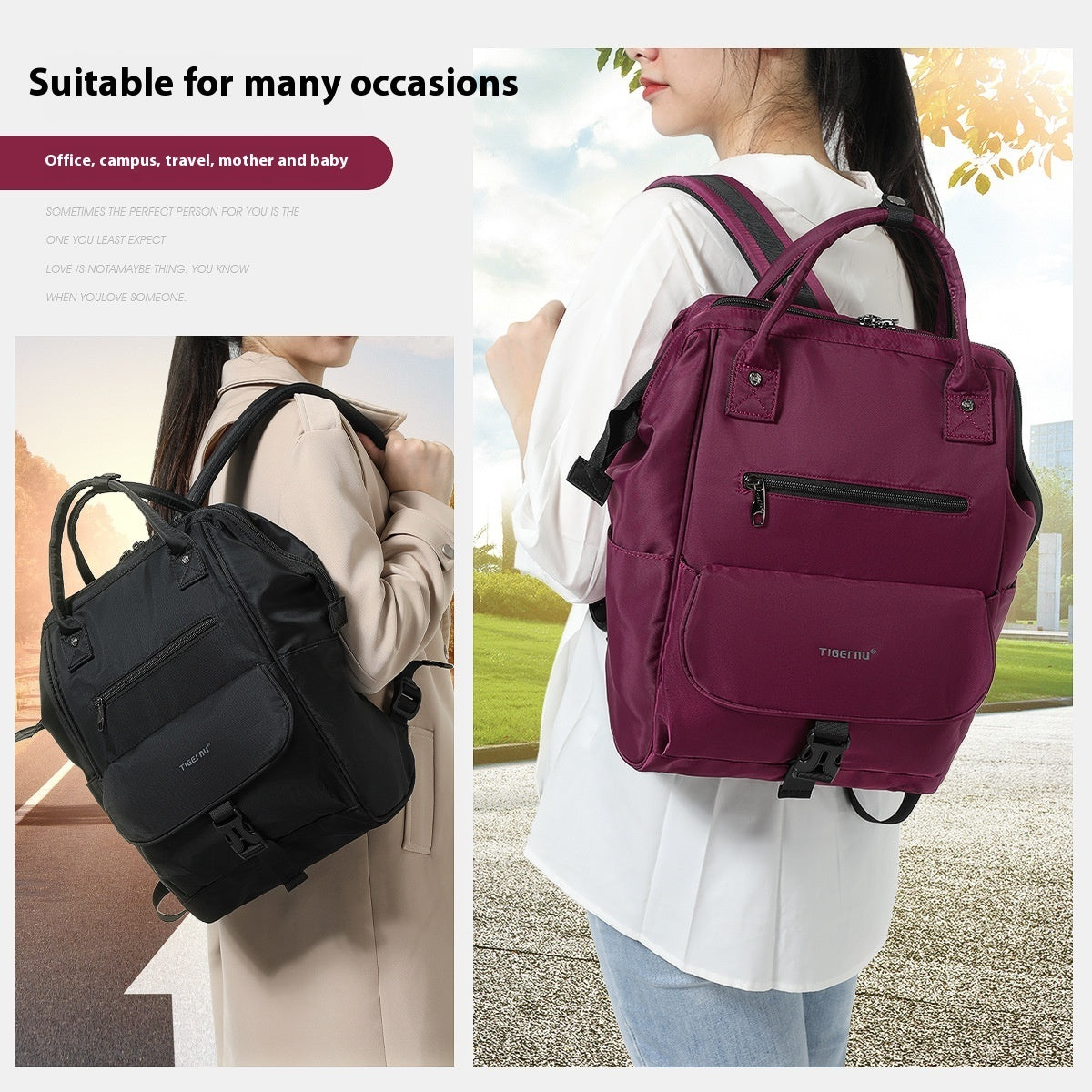 Large Capacity Portable Baby Diaper Backpack Bag