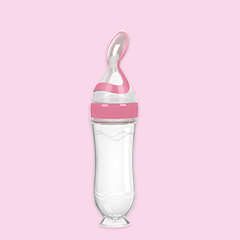 Silicone Baby Squeeze Rice Paste Feeding Bottle