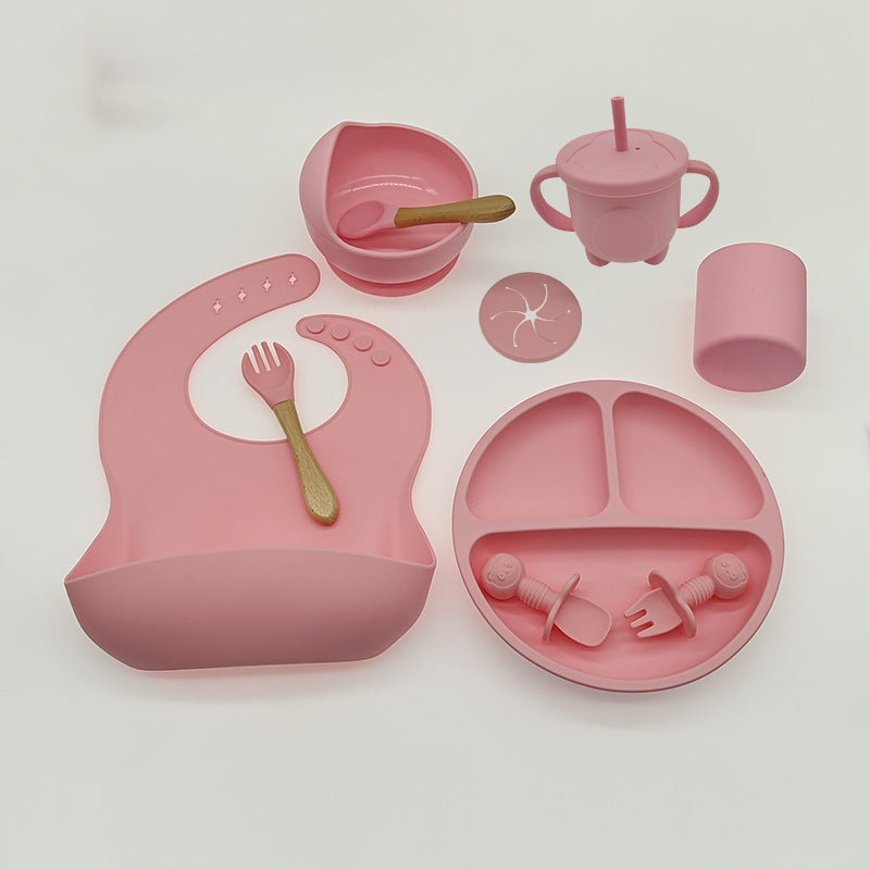 Silicone Baby Feeding Tableware for Learning Meals