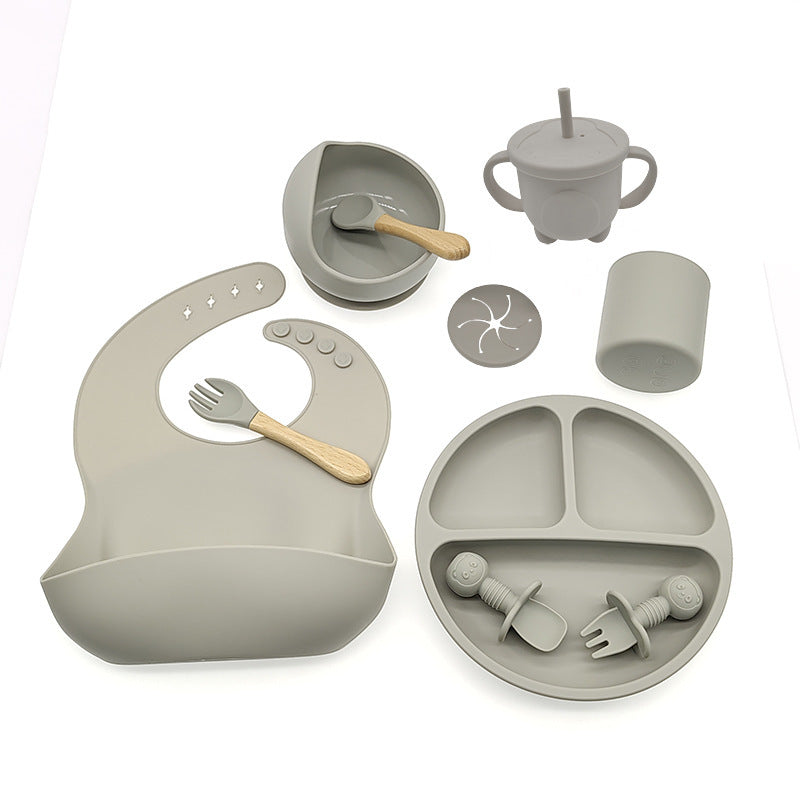 Silicone Baby Feeding Tableware for Learning Meals